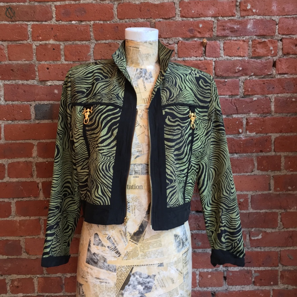 VINTAGE zebra print STATEMENT BLAZER